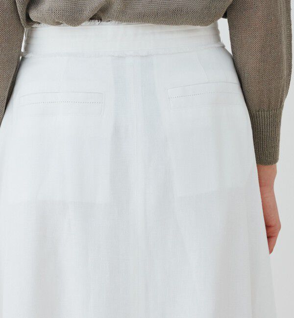 GALERIE VIE「リブコンビフレンチリネン Aラインマキシスカート」|フレア|