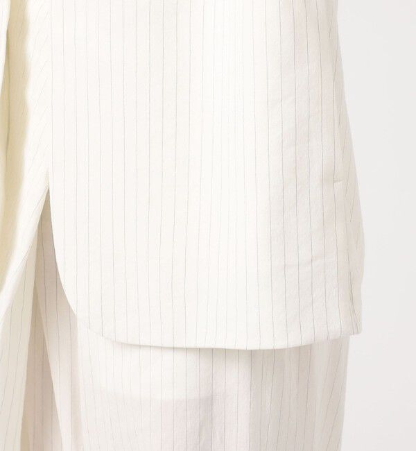 Edition「リネンストレッチ ノーカラージャケット」|ノーカラージャケット|