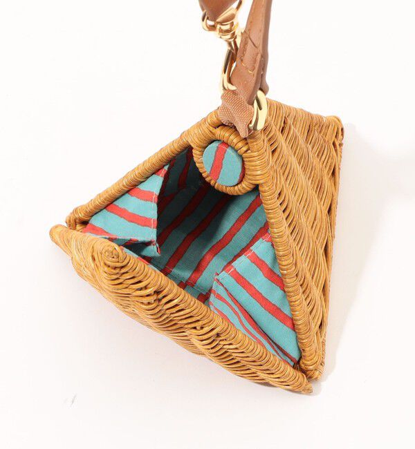 SOULEIADO「SOULEIADO ラタン トライアングルバッグ」|かごバッグ|