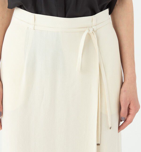 TOMORROWLAND collection「レーヨンリネンオックス サイドスリットスカート」|タイト|