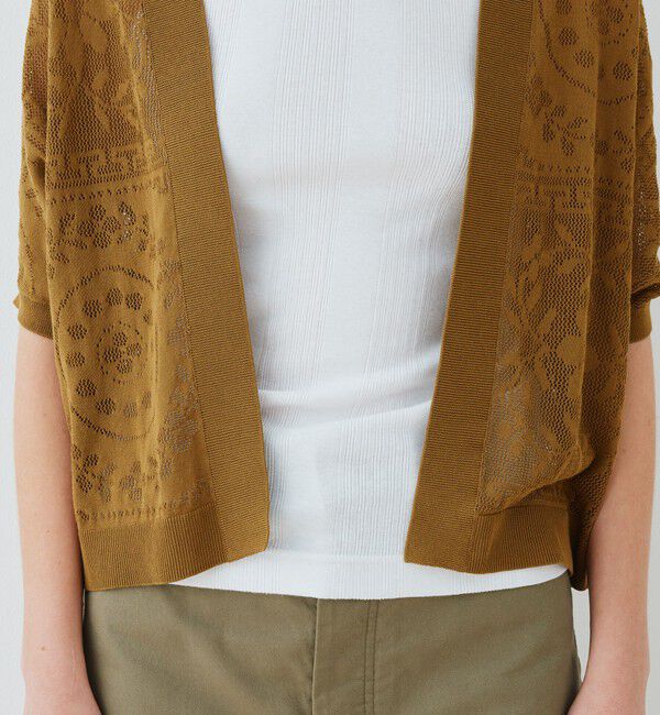 GALERIE VIE「 メッシュワーク Vネックカーディガン」|カーディガン|