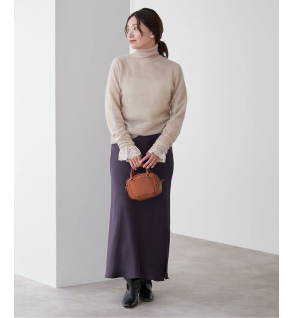 IENA「《追加10》ダブルサテンスカート」|スカート|