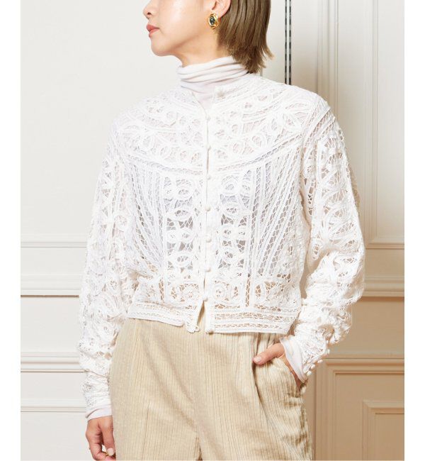IENA LA BOUCLE「《追加》IENA LA BOUCLE バテンレースブラウス」|シャツ・ブラウス|