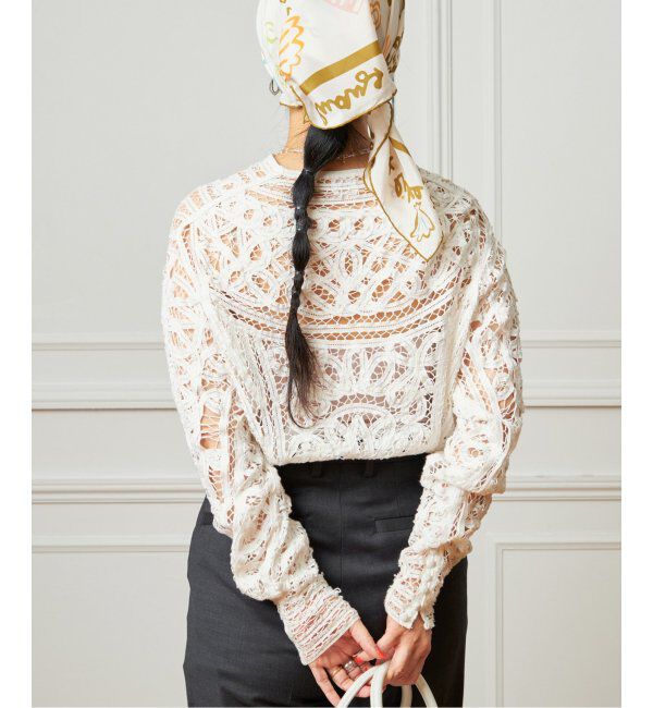 IENA LA BOUCLE「《追加》IENA LA BOUCLE バテンレースブラウス」|シャツ・ブラウス|