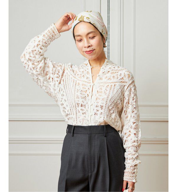 IENA LA BOUCLE「《追加》IENA LA BOUCLE バテンレースブラウス」|シャツ・ブラウス|