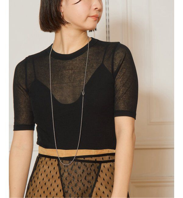 IENA LA BOUCLE「《追加》IENA LA BOUCLE 水撚りガスフライス半袖プルオーバー」|Tシャツ・カットソー|