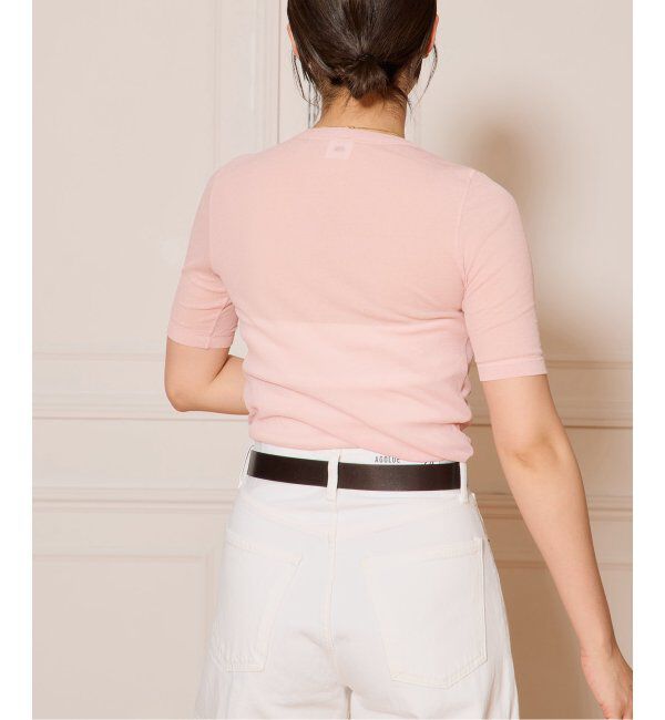 IENA LA BOUCLE「《追加》IENA LA BOUCLE 水撚りガスフライス半袖プルオーバー」|Tシャツ・カットソー|