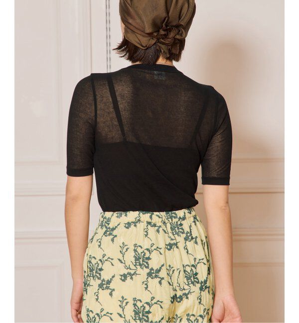 IENA LA BOUCLE「《追加》IENA LA BOUCLE 水撚りガスフライス半袖プルオーバー」|Tシャツ・カットソー|