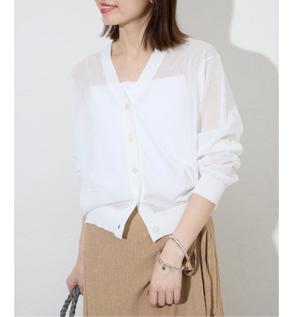 SLOBE IENA「《追加》リネン混シアーカーディガン」|カーディガン|
