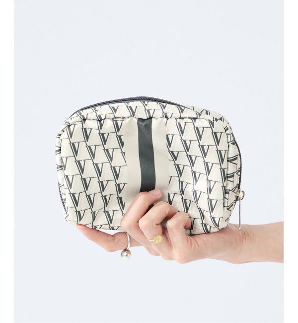 VERMEIL par iena「VERMEIL モノグラムポーチM」|ポーチ|グレー