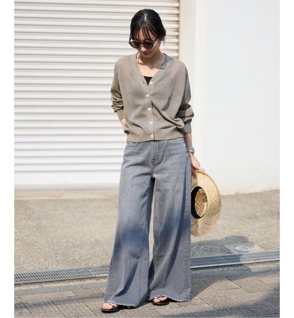 SLOBE IENA「《追加2》リネン混シアーカーディガン」|カーディガン|