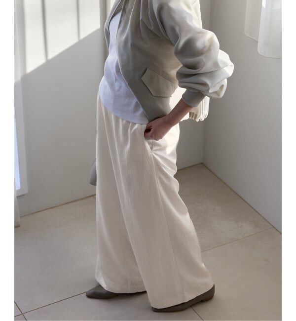 IENA「《予約》アンティークサテン イージーパンツ」|その他|