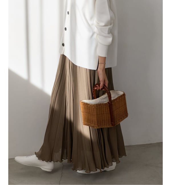 IENA「《予約》シアーメッシュプリーツスカート」|スカート|