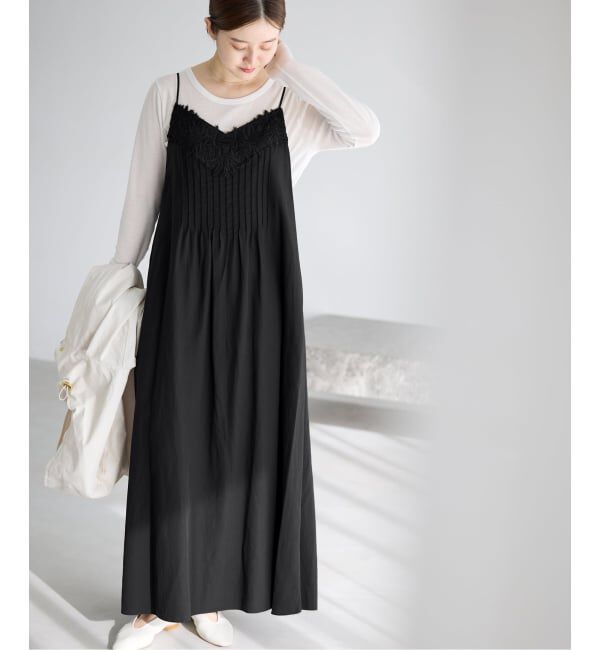 IENA「《WEB限定/追加予約》レースキャミソールワンピース」|ワンピース|