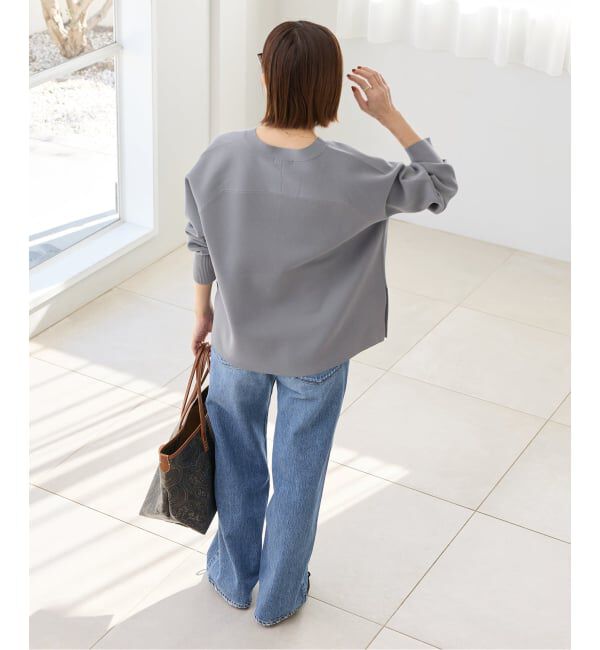 IENA「《追加予約》ファインコットンスムースVネックカーディガン」|カーディガン|