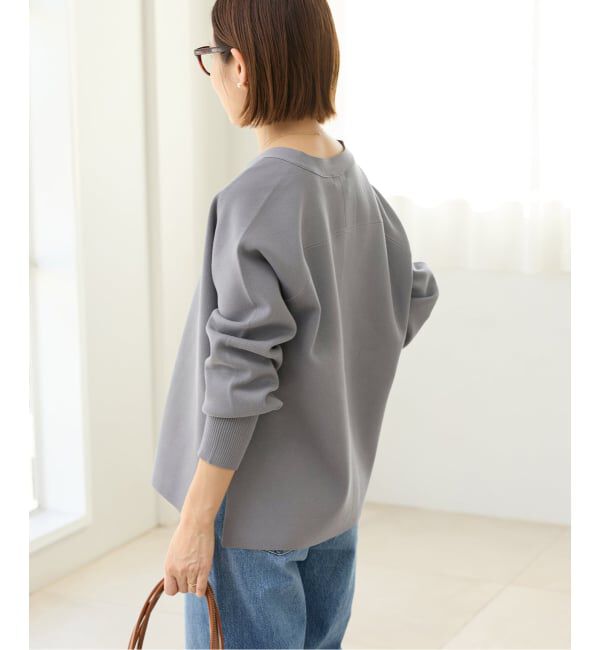 IENA「《追加予約》ファインコットンスムースVネックカーディガン」|カーディガン|