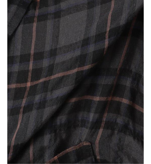 IENA「《追加予約》シャーリングチェックショートシャツ」|シャツ・ブラウス|