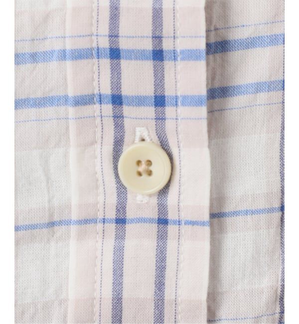 IENA「《追加予約》シャーリングチェックショートシャツ」|シャツ・ブラウス|