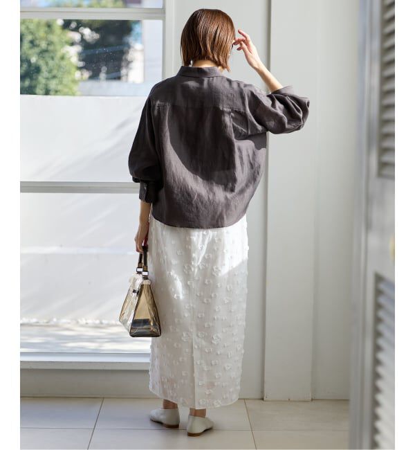 IENA「《予約》フラワージャガードタックスカート」|スカート|