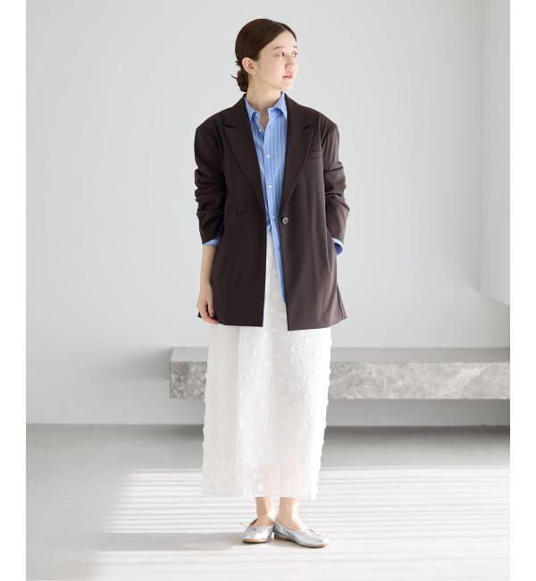 IENA「《予約》フラワージャガードタックスカート」|スカート|