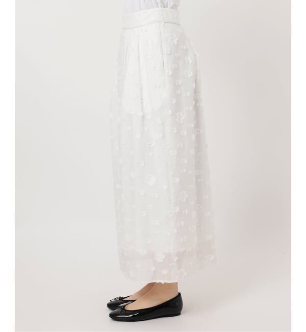 IENA「《予約》フラワージャガードタックスカート」|スカート|