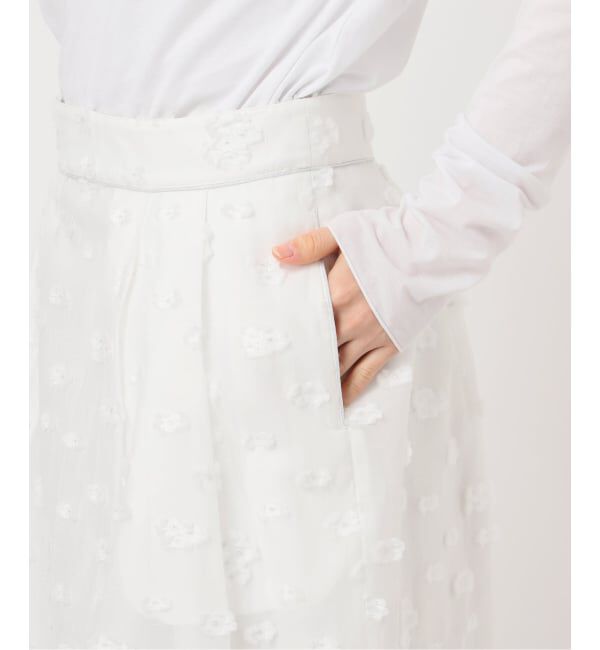 IENA「《予約》フラワージャガードタックスカート」|スカート|