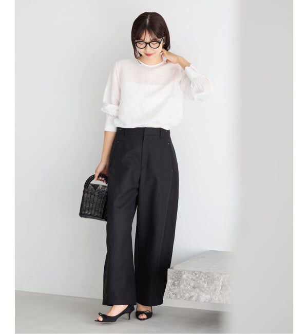 IENA「《WEB限定/追加2予約》ラミーリヨセルノーカラーブラウス」|シャツ・ブラウス|