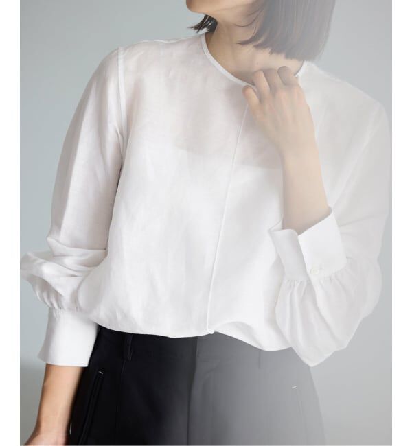 IENA「《WEB限定/追加2予約》ラミーリヨセルノーカラーブラウス」|シャツ・ブラウス|