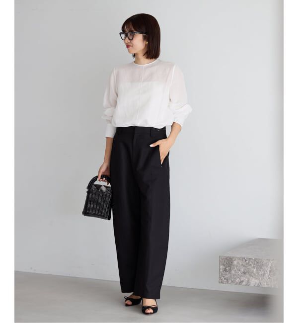 IENA「《WEB限定/追加2予約》ラミーリヨセルノーカラーブラウス」|シャツ・ブラウス|