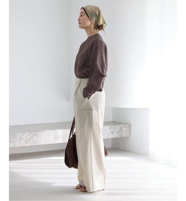 IENA「《WEB限定/追加2予約》ラミーリヨセルノーカラーブラウス」|シャツ・ブラウス|