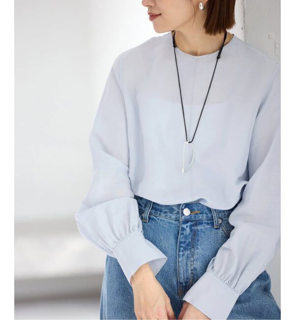 IENA「《WEB限定/追加2予約》ラミーリヨセルノーカラーブラウス」|シャツ・ブラウス|