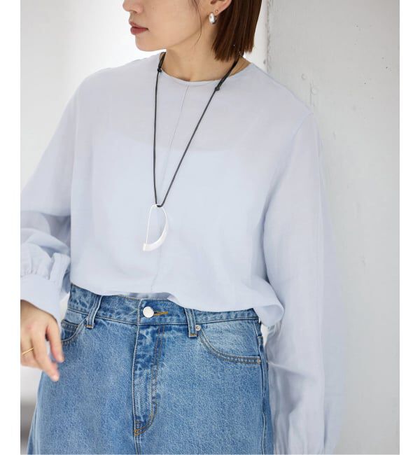 IENA「《WEB限定/追加2予約》ラミーリヨセルノーカラーブラウス」|シャツ・ブラウス|
