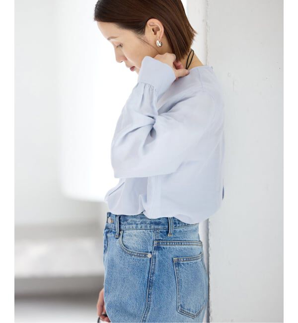 IENA「《WEB限定/追加2予約》ラミーリヨセルノーカラーブラウス」|シャツ・ブラウス|