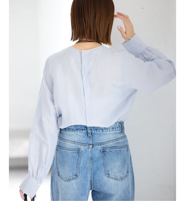 IENA「《WEB限定/追加2予約》ラミーリヨセルノーカラーブラウス」|シャツ・ブラウス|