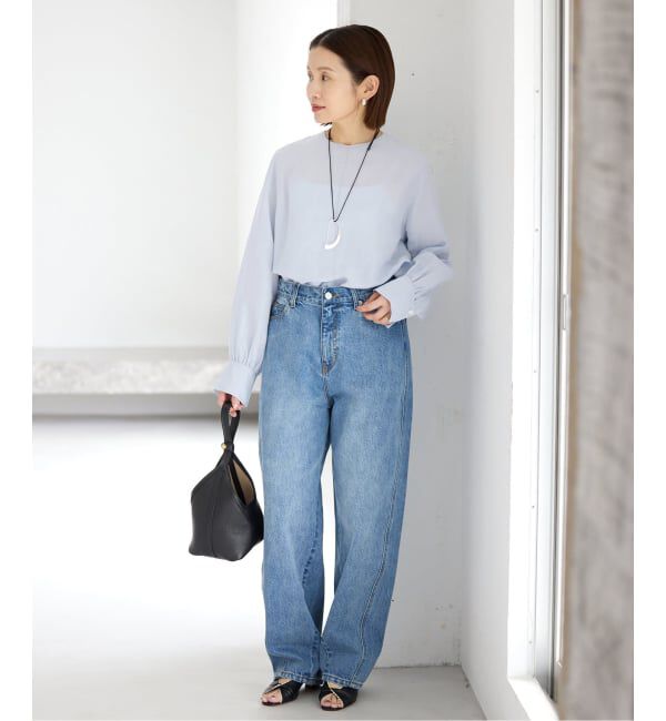 IENA「《WEB限定/追加2予約》ラミーリヨセルノーカラーブラウス」|シャツ・ブラウス|