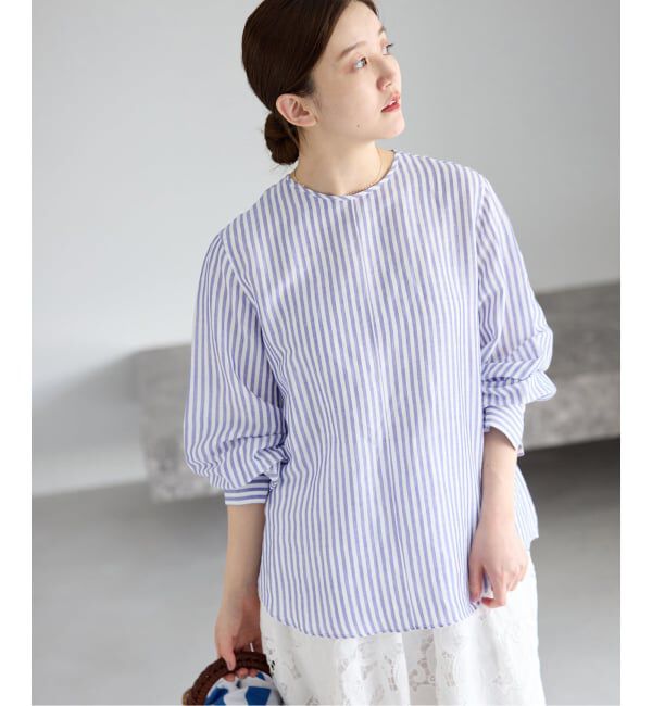 IENA「《WEB限定/追加2予約》ラミーリヨセルノーカラーブラウス」|シャツ・ブラウス|