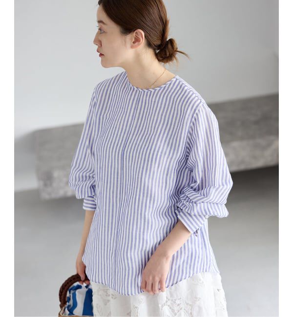 IENA「《WEB限定/追加2予約》ラミーリヨセルノーカラーブラウス」|シャツ・ブラウス|