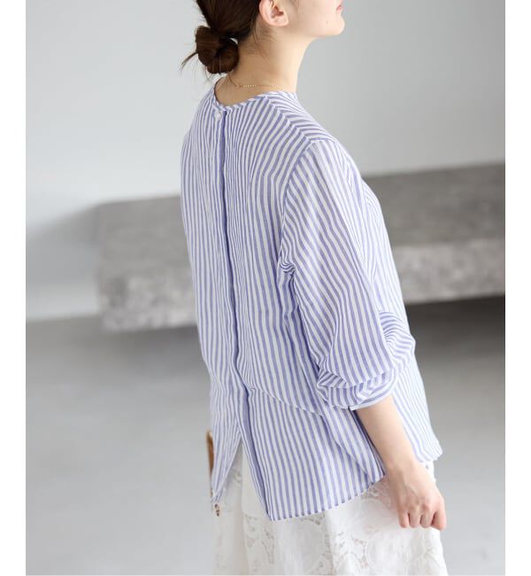 IENA「《WEB限定/追加2予約》ラミーリヨセルノーカラーブラウス」|シャツ・ブラウス|