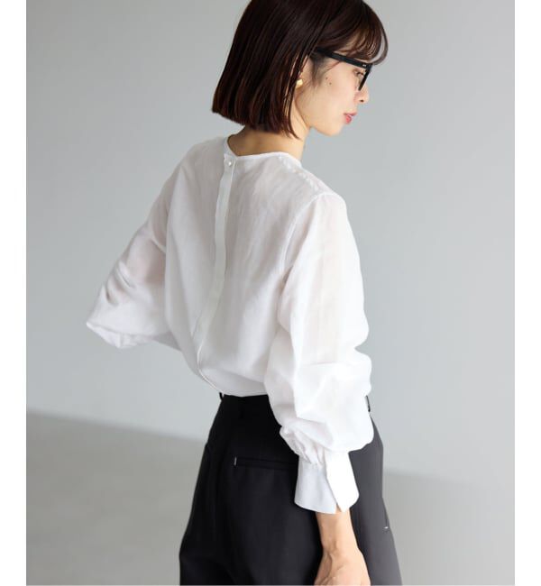 IENA「《WEB限定/追加2予約》ラミーリヨセルノーカラーブラウス」|シャツ・ブラウス|