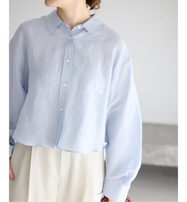 IENA「《WEB限定/追加3予約》ラミーリヨセルショートシャツ」|シャツ・ブラウス|