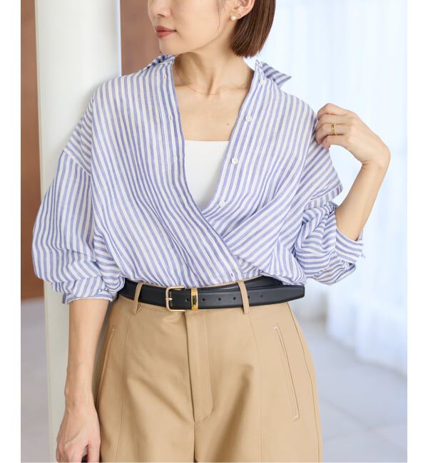 IENA「《予約》ラミーリヨセル2wayシャツ」|シャツ・ブラウス|サックスブルー B