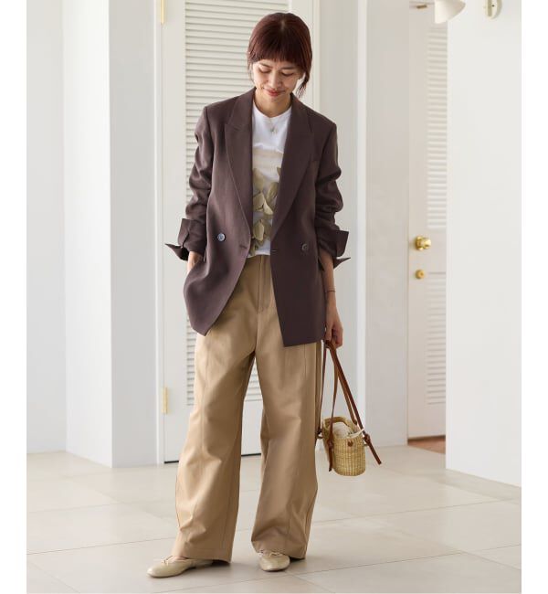 IENA「《予約》ウォッシャブル リネンミックス テーラードジャケット」|テーラードジャケット|