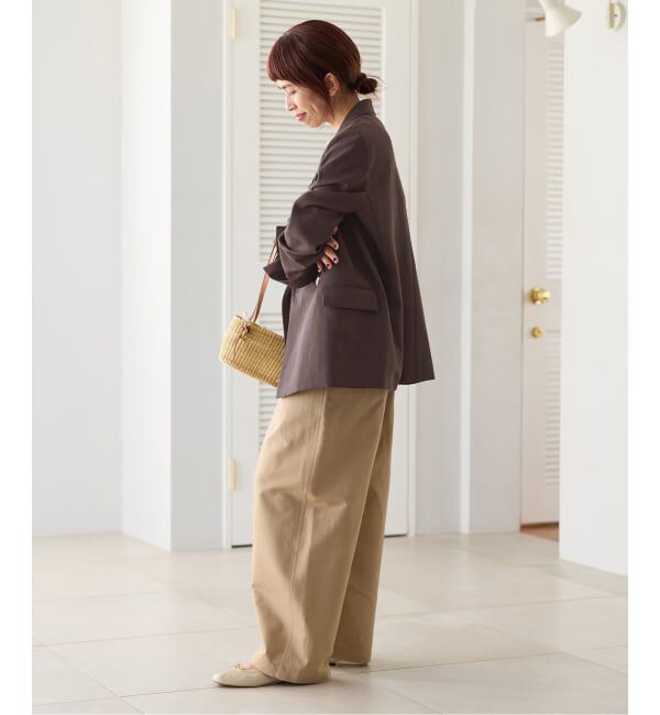 IENA「《予約》ウォッシャブル リネンミックス テーラードジャケット」|テーラードジャケット|