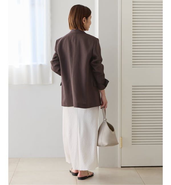 IENA「《予約》ウォッシャブル リネンミックス テーラードジャケット」|テーラードジャケット|