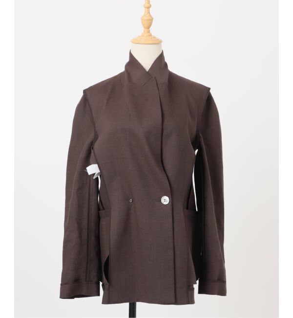 IENA「《予約》ウォッシャブル リネンミックス テーラードジャケット」|テーラードジャケット|