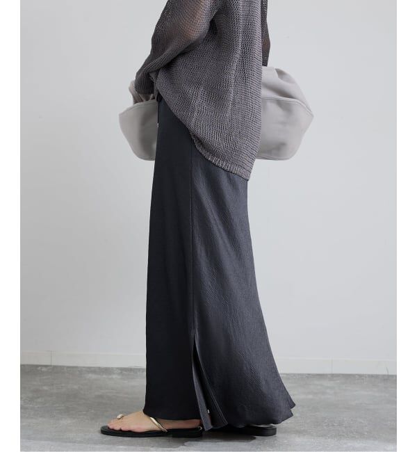 IENA「《予約》アンティークサテン イージースカート」|スカート|