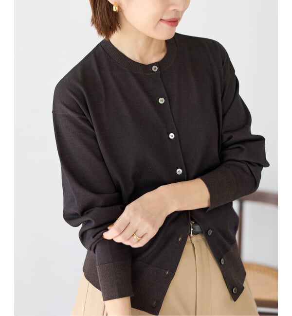 IENA「《追加2予約》LEVITAロングスリーブカーディガン」|カーディガン|