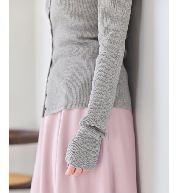 IENA「《予約》ハイゲージリブカーディガン」|カーディガン|