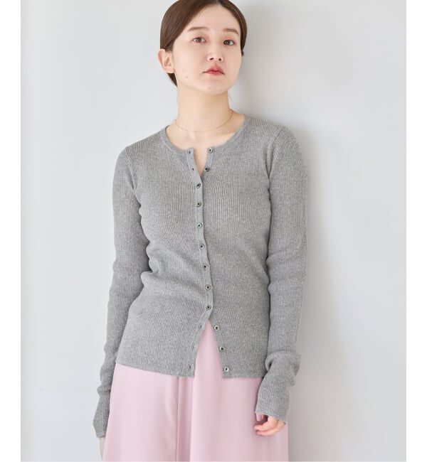 IENA「《予約》ハイゲージリブカーディガン」|カーディガン|