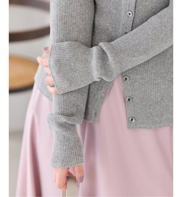 IENA「《予約》ハイゲージリブカーディガン」|カーディガン|